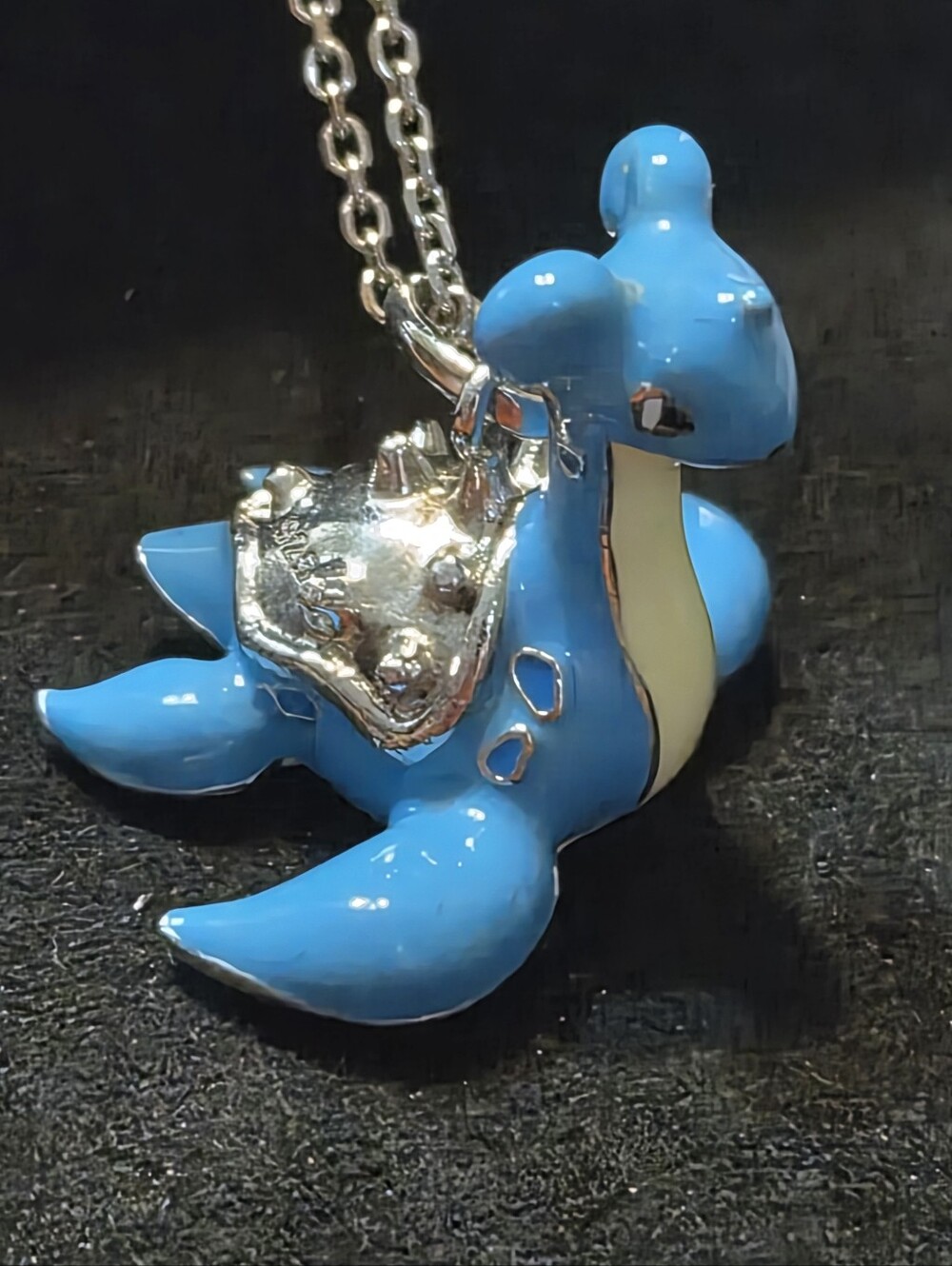 Pokemon LAPRAS Sterling Silver and Enamel Ladies Necklace Pendant .  New In Box